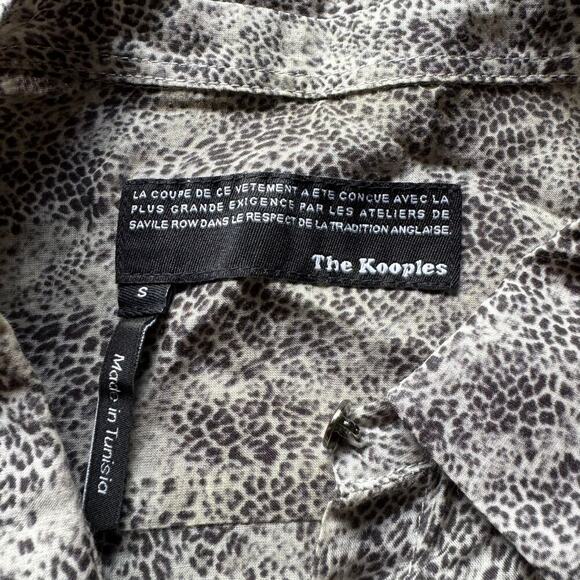 The Kooples Women’s Silk blend leopard Button Front Blouse Sz Small Long Sleeve - Picture 5 of 9